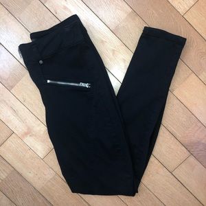 Guess Moto Skinny Black Jeans